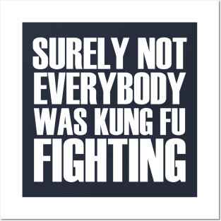 Surely Not Everybody Was Kung Fu Fighting Retro Vintage Posters and Art